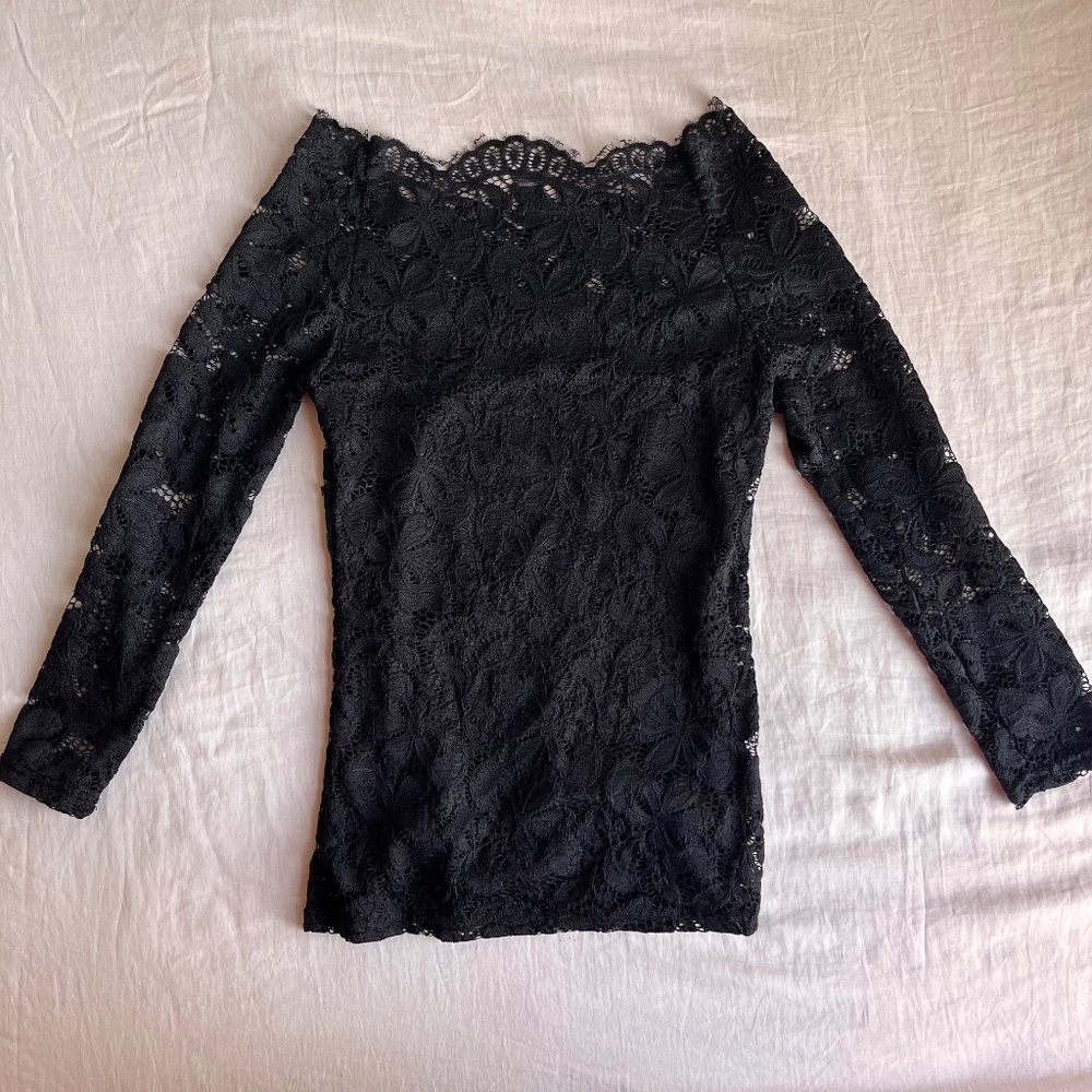 Lace Off Shoulder Top S